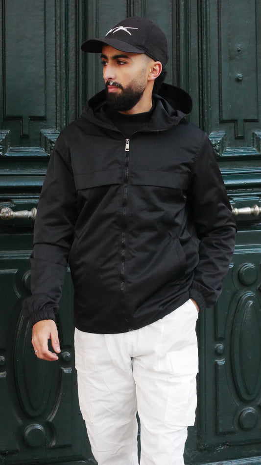 Loose K-Way Jacket - Black