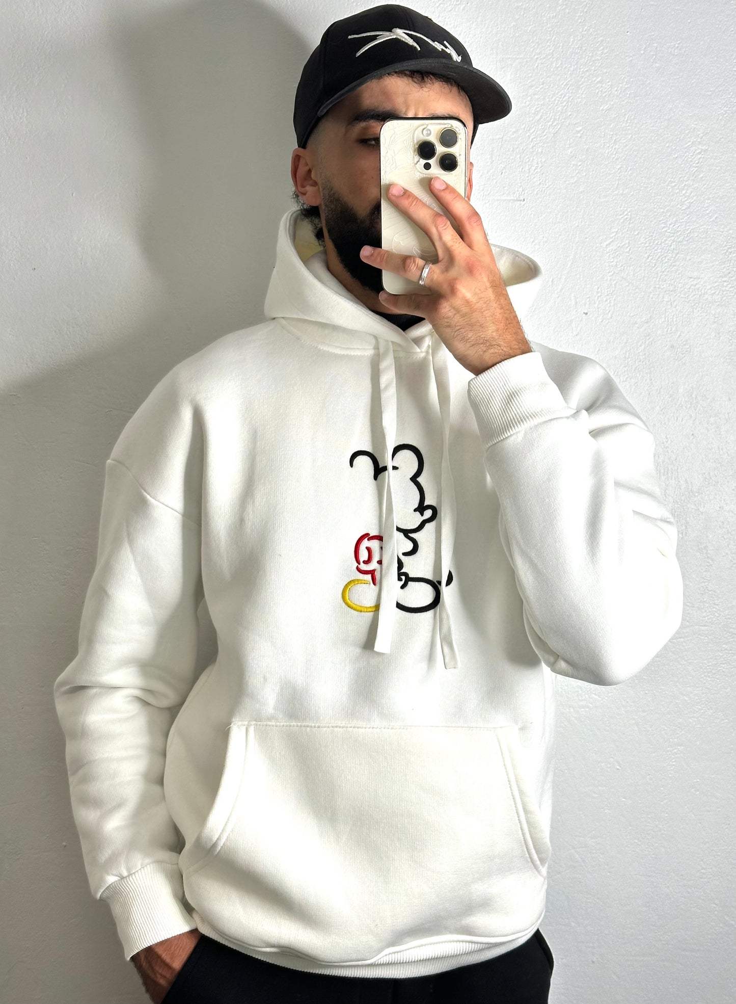 Street Mickey Hoodie - White
