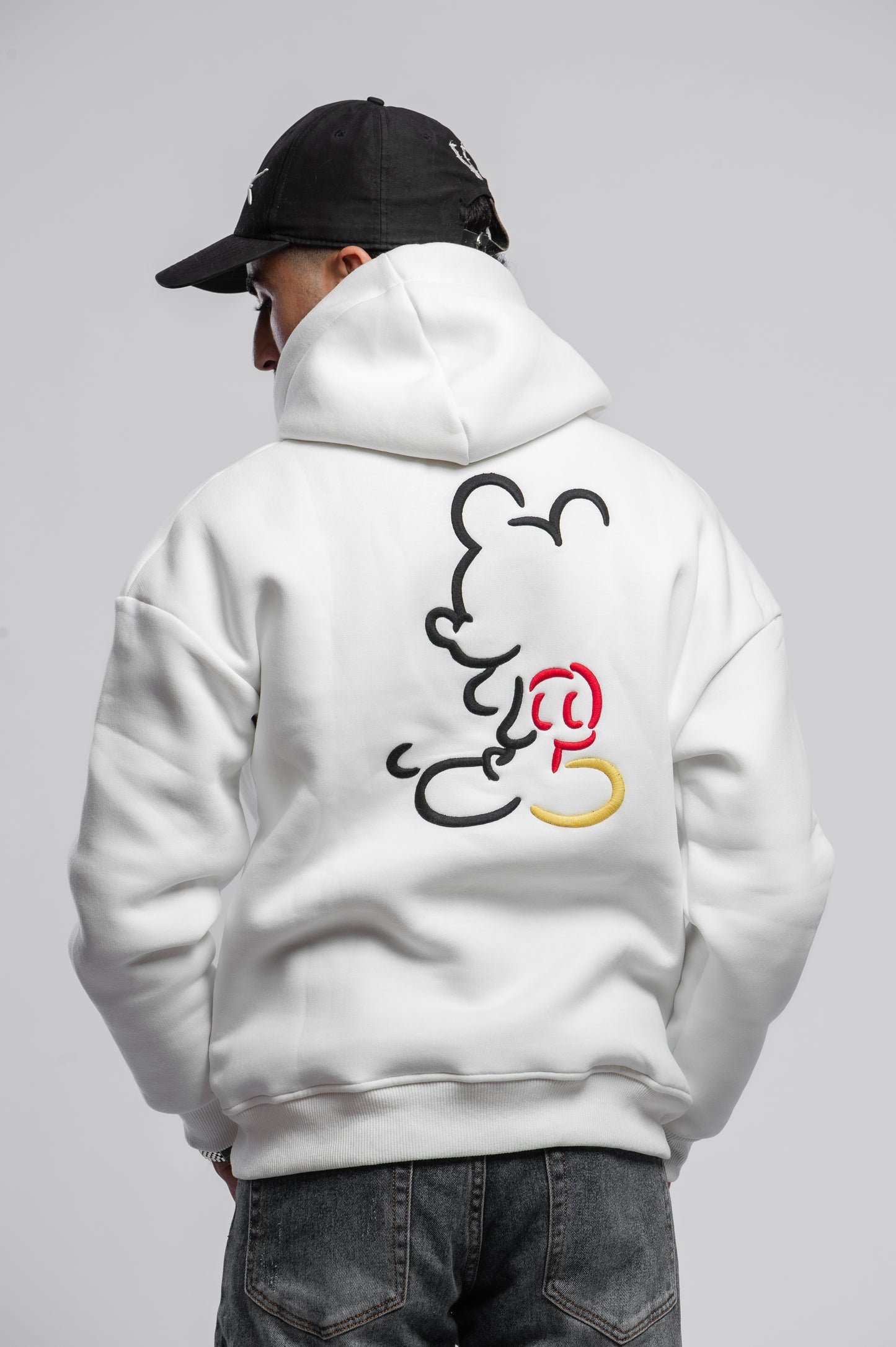 Street Mickey Hoodie - White