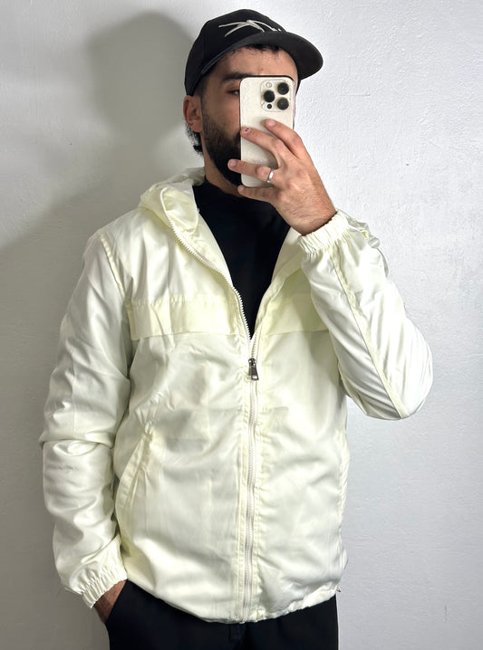 Loose K-Way Jacket - ICE WHITE