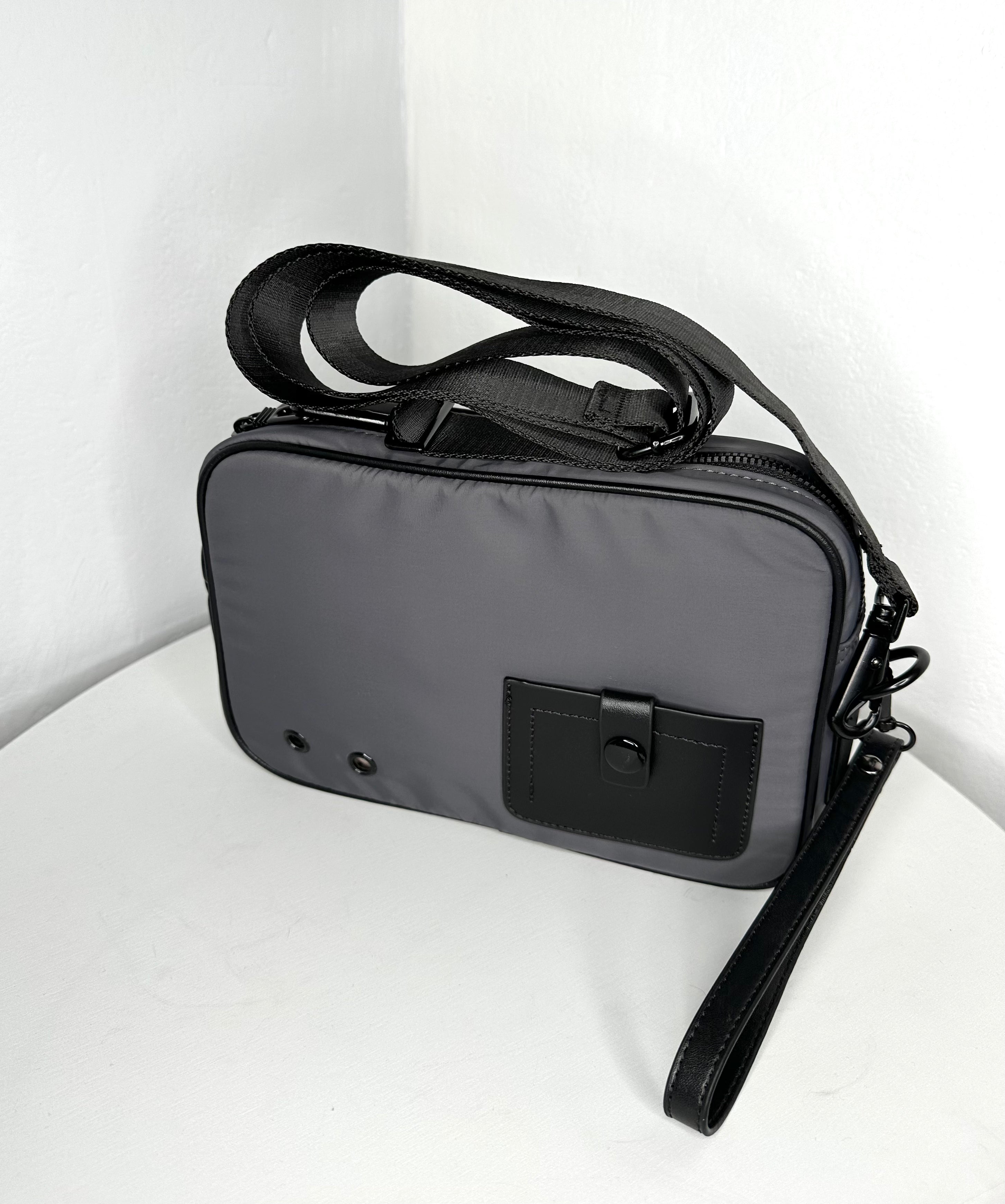 Grey and white bag outlet
